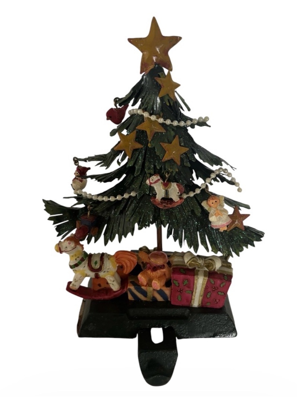 Vintage Midwest of Cannon Falls Cast Iron Christmas Tree Stocking Holder Hanger